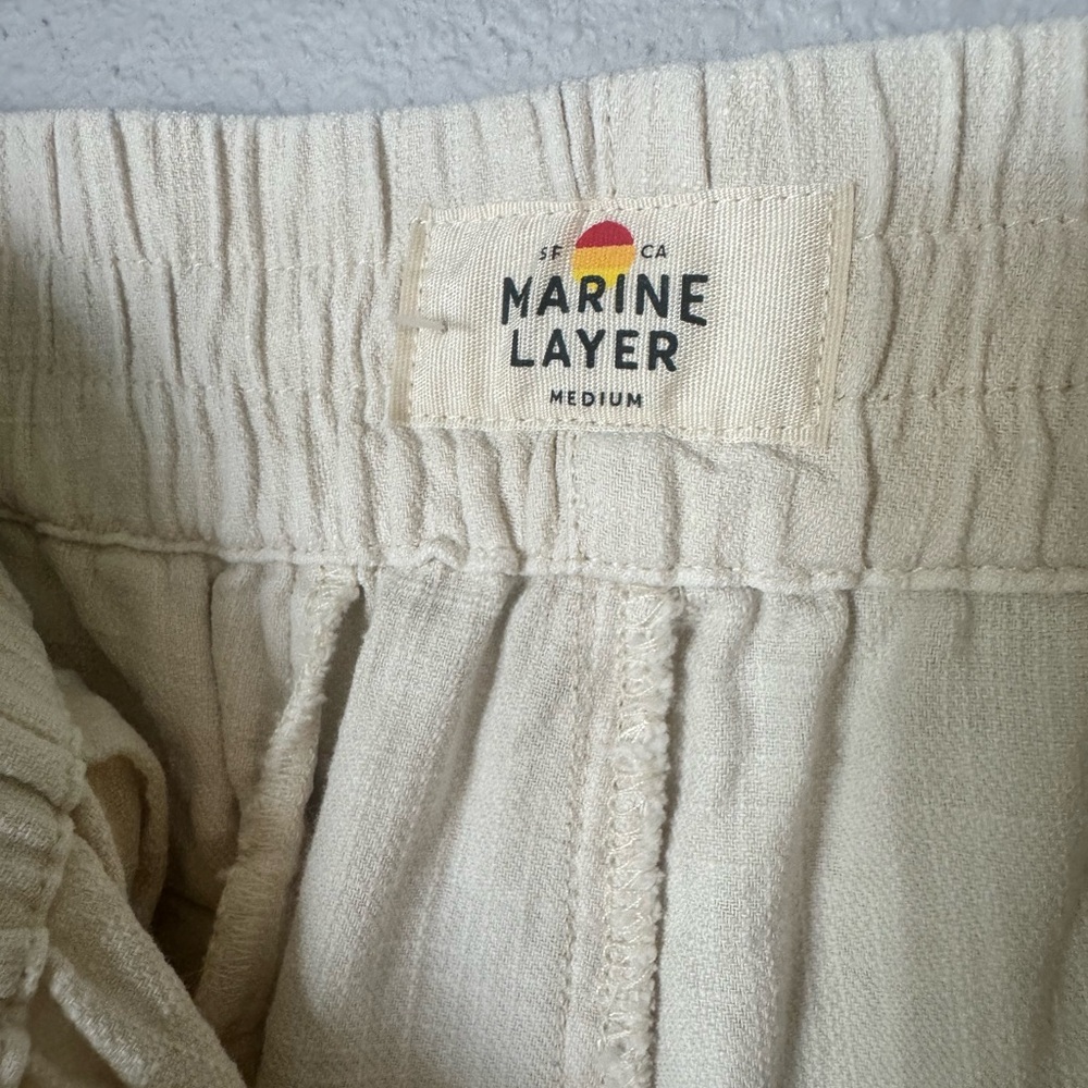 Marine Layer Elle Relaxed Crop Pants Fog Size M - Picture 8 of 9